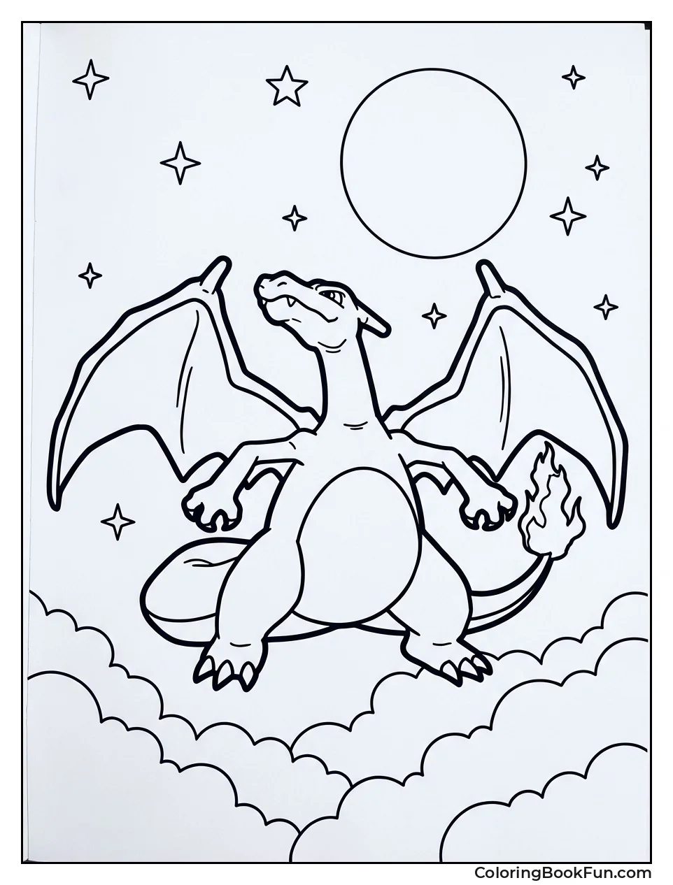 Charizard Flies Night Sky