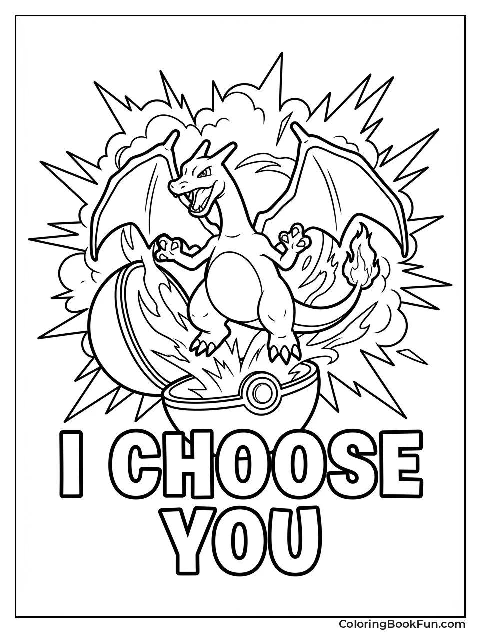 Charizard Bursts from Pokéball