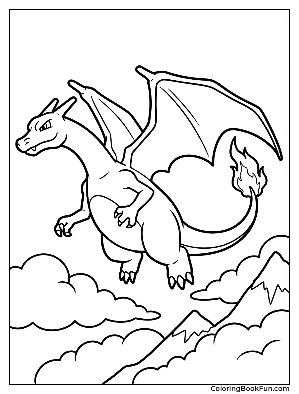 Charizard Soars over Clouds