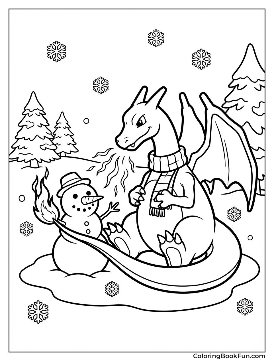 Charizard Warms Snowman