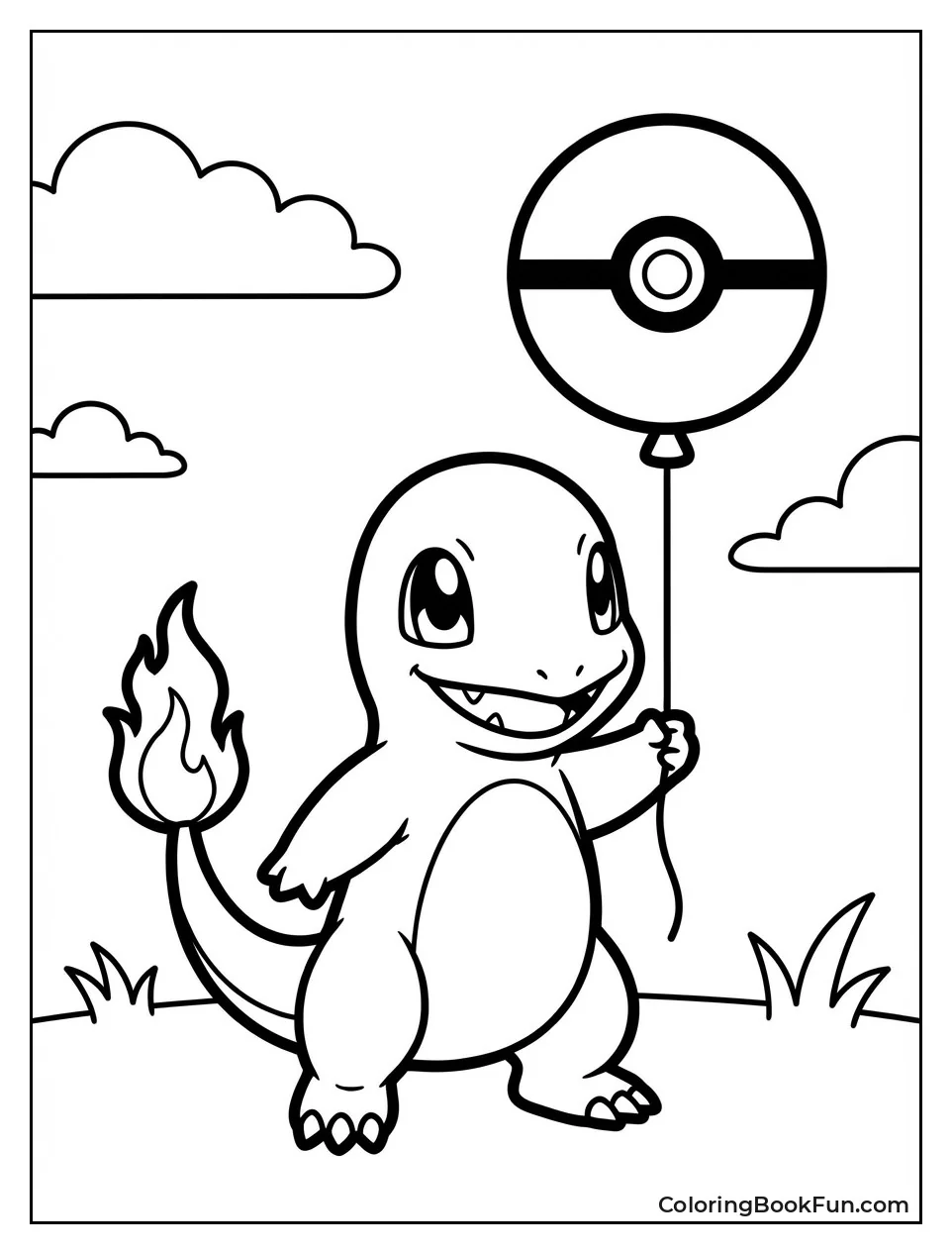 Holding Pokeball Balloon