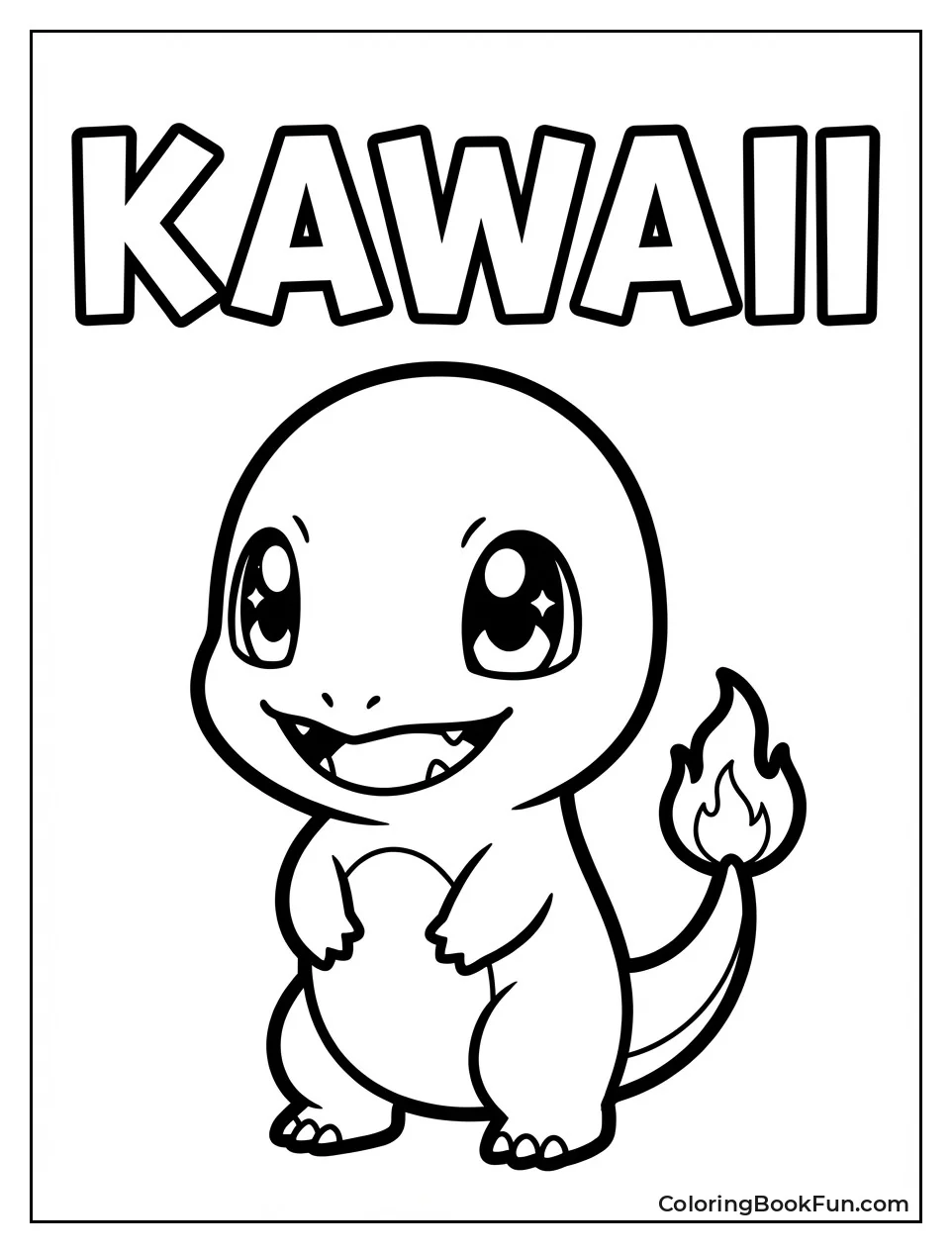 Cute Chibi Charmander Sparkly Eyes