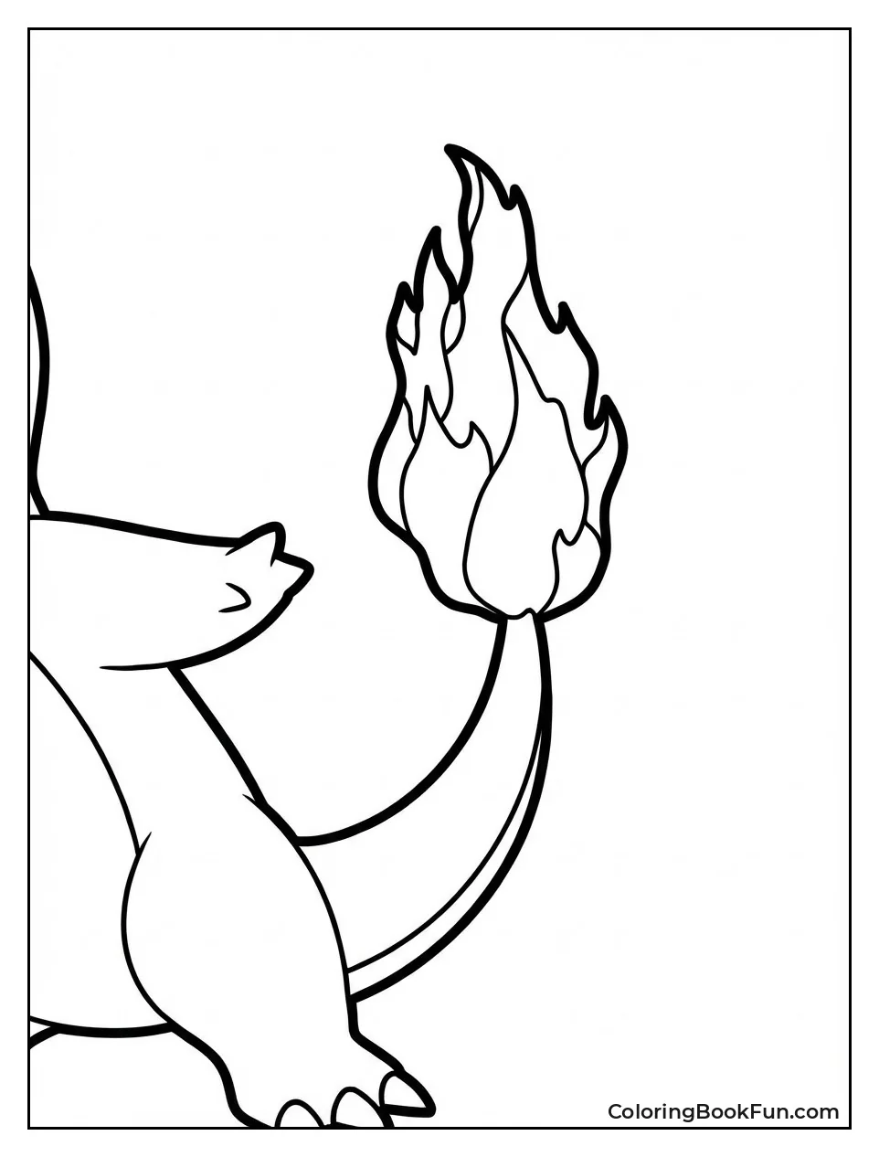 Burning Tail Flame Closeup