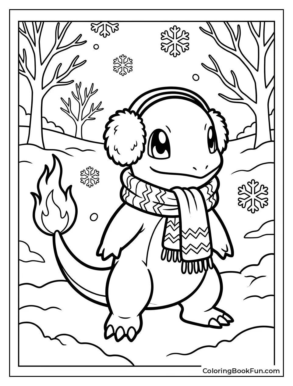 Scarf Charmander in Snow