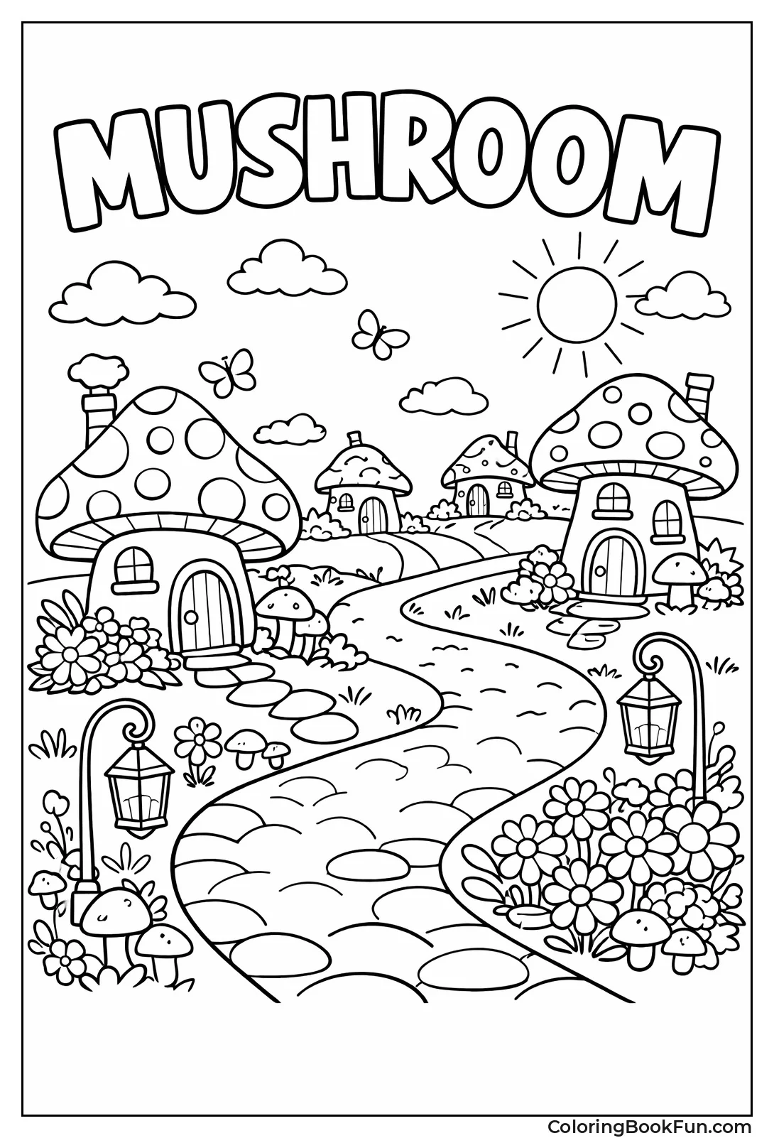 Mushroom Houses in Village