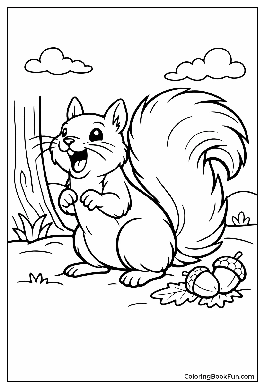 Chattering Squirrel Standing Tall