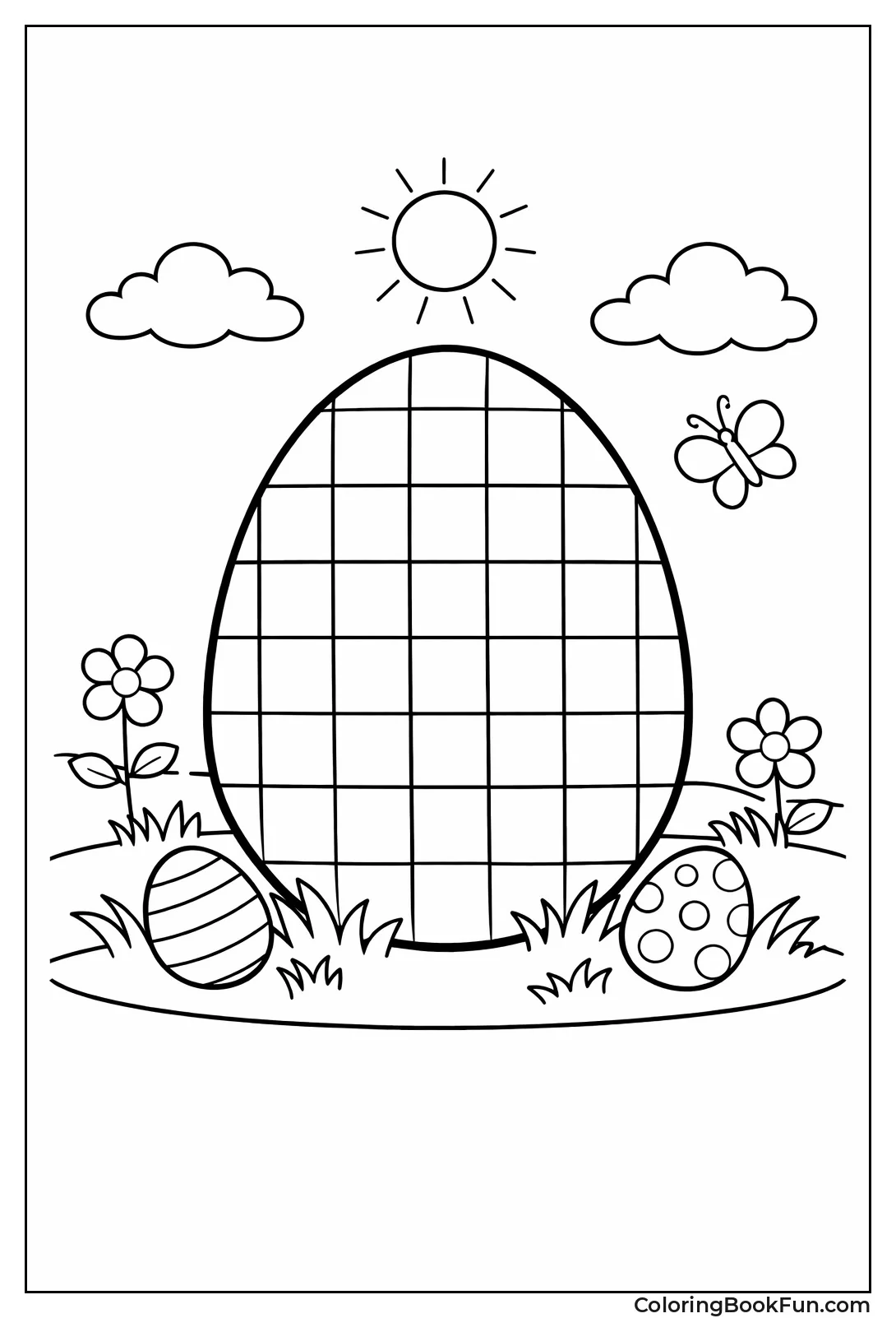 Checkerboard Pattern on Easter Egg