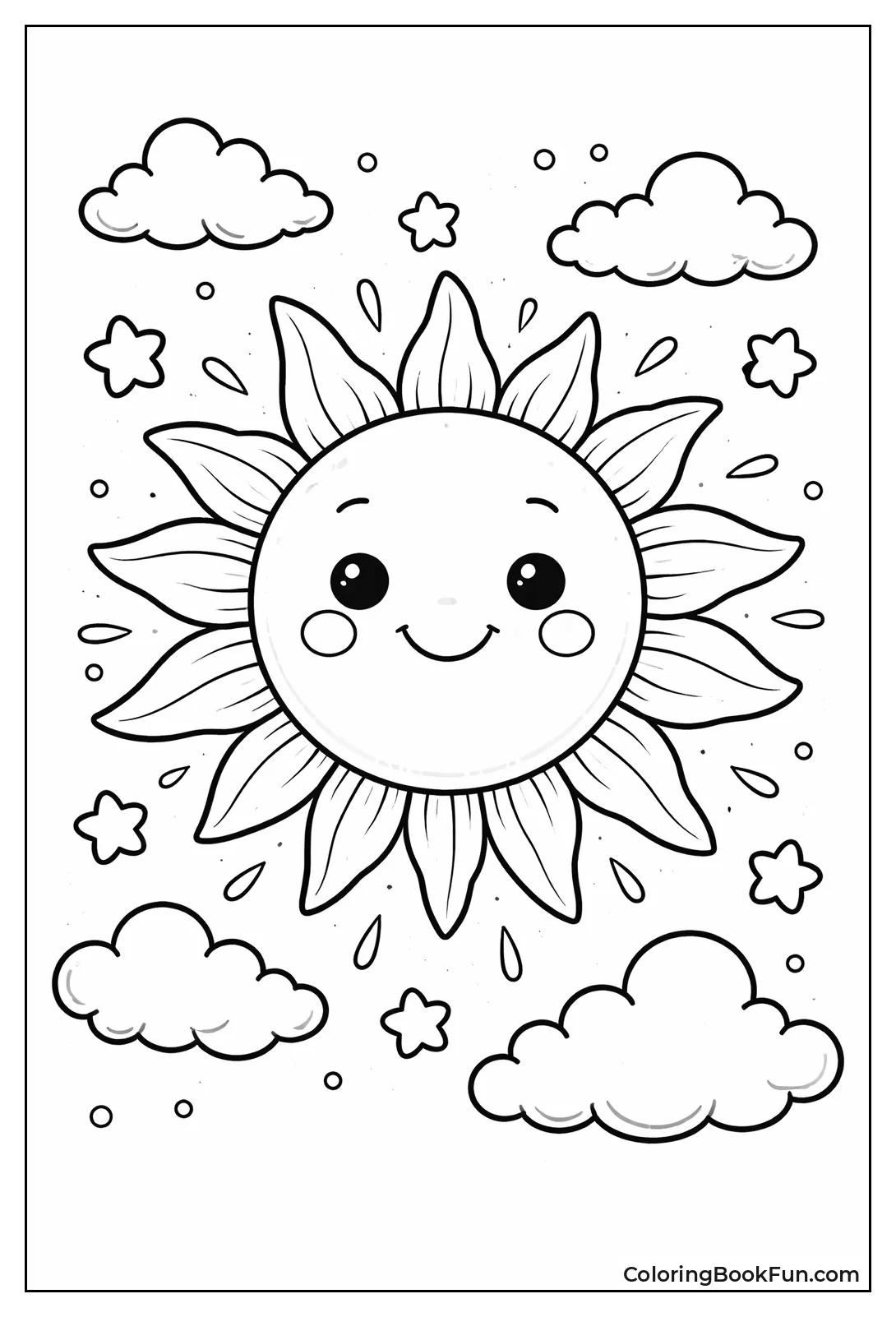 Cheerful Sun with Bold Rays