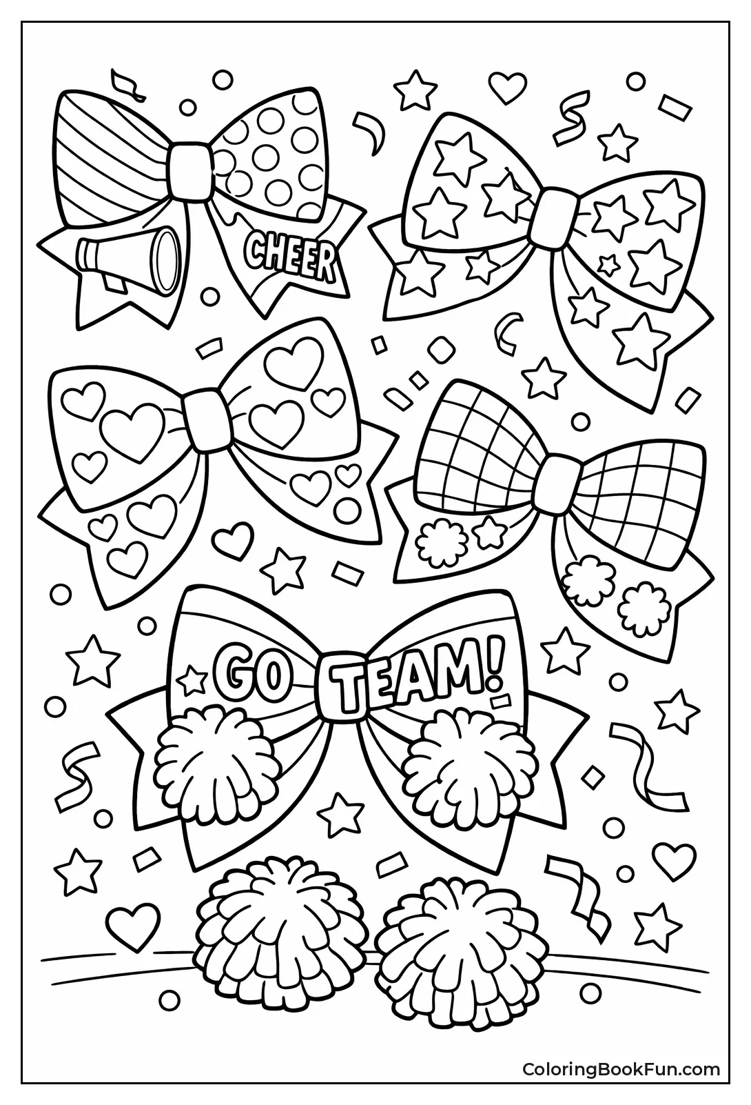 Oversized Cheer Hair Bows