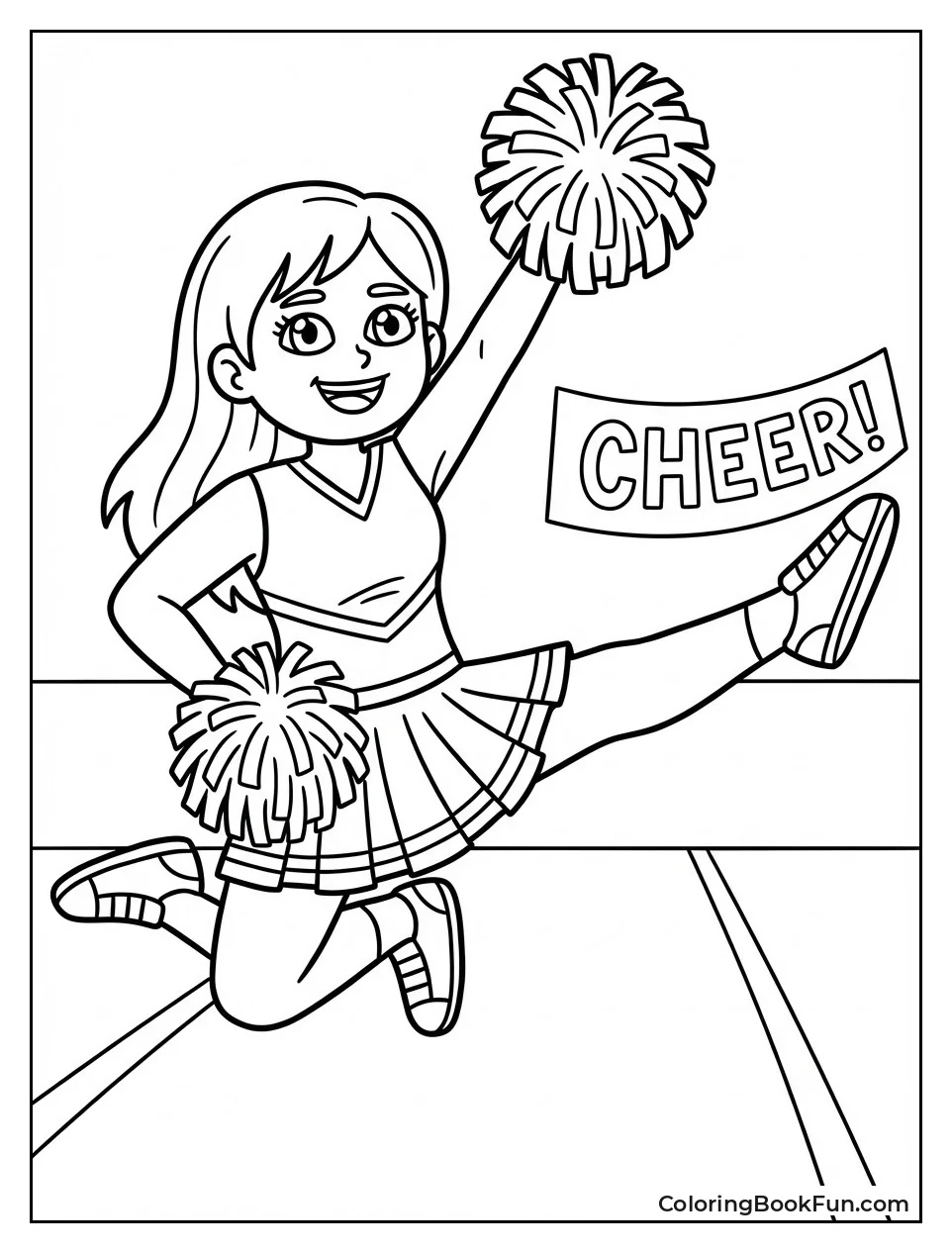 Herkie Jump with Pom-Poms