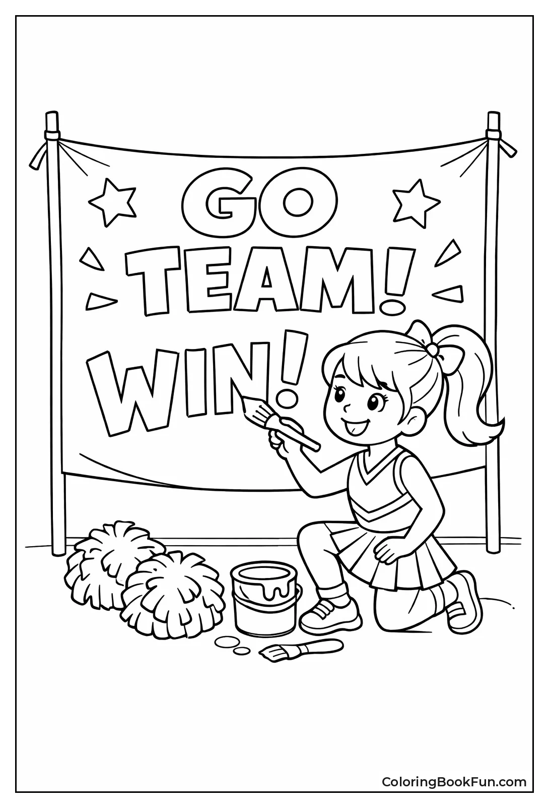 Painting Team Spirit Banner