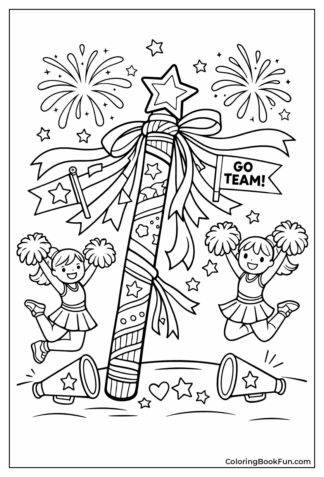 Decorated Glittery Spirit Stick