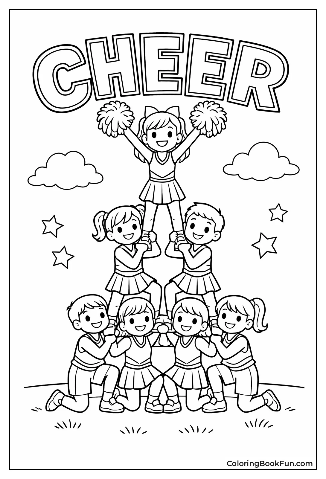 Tall Squad Pyramid Stunt