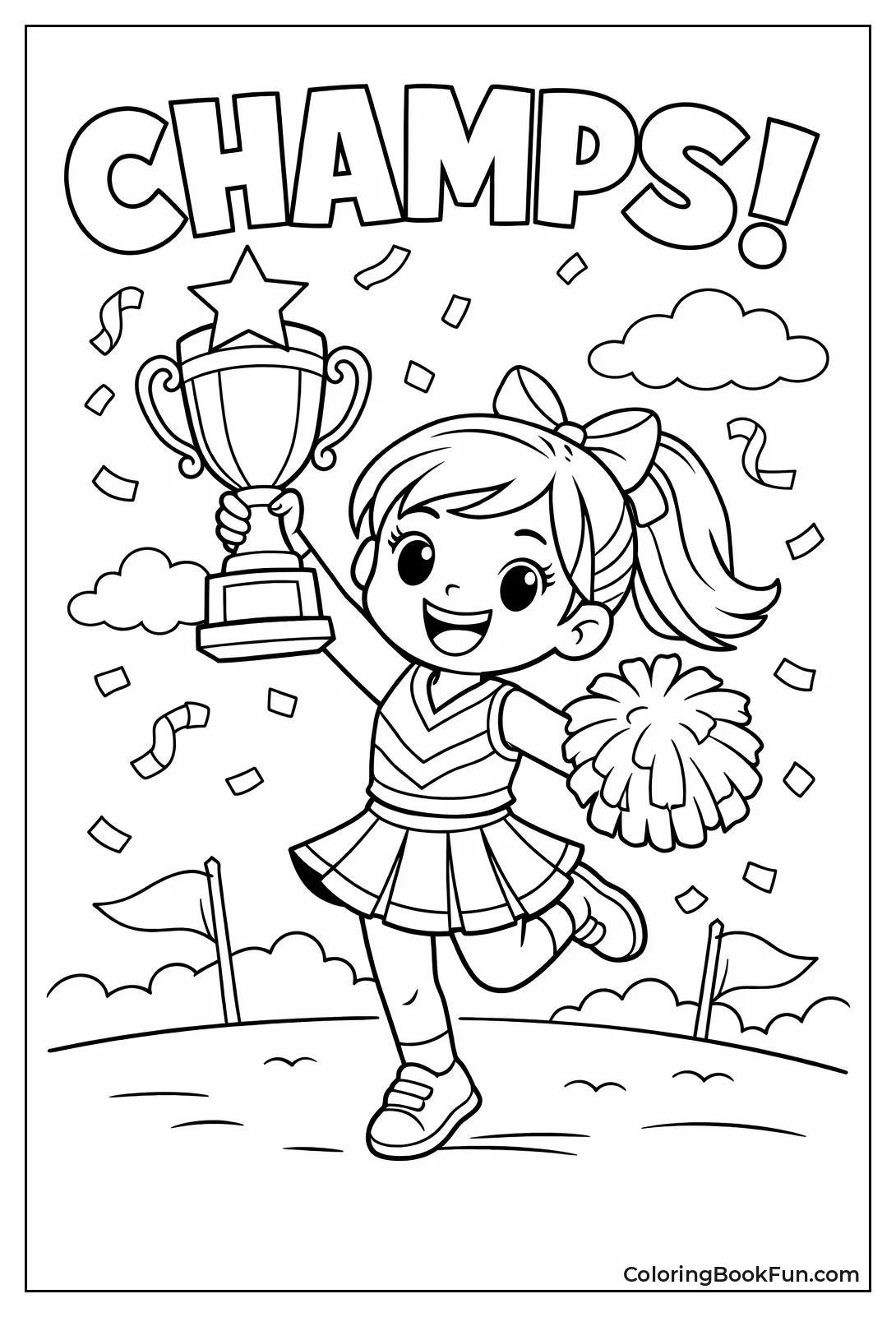 Holding Tall Victory Trophy