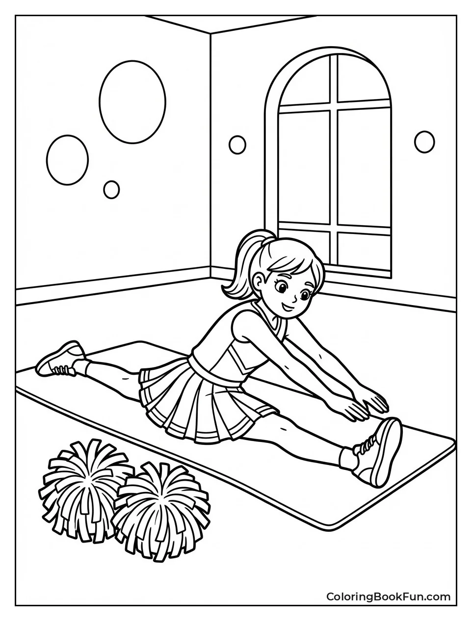 Cheerleader in Side Splits