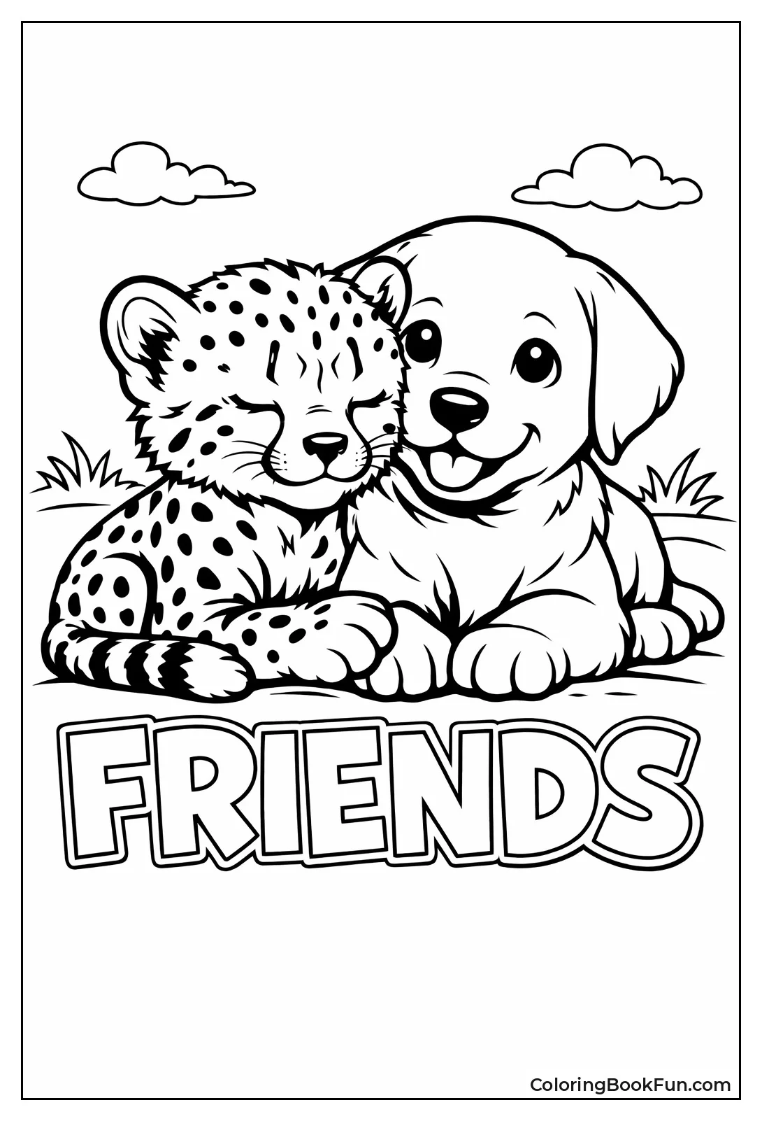 Cheetah Cub and Puppy