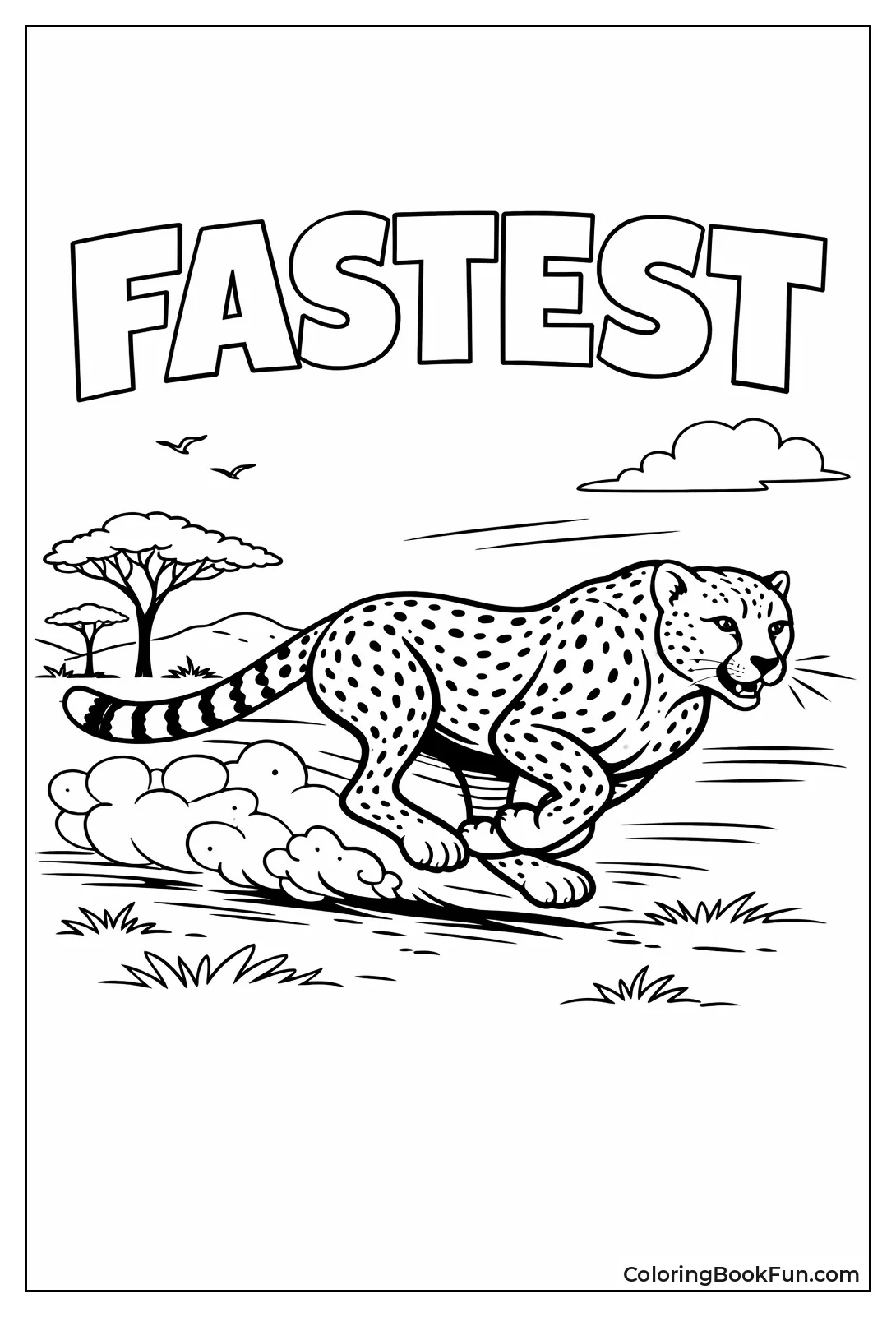 Cheetah Sprinting Full Speed