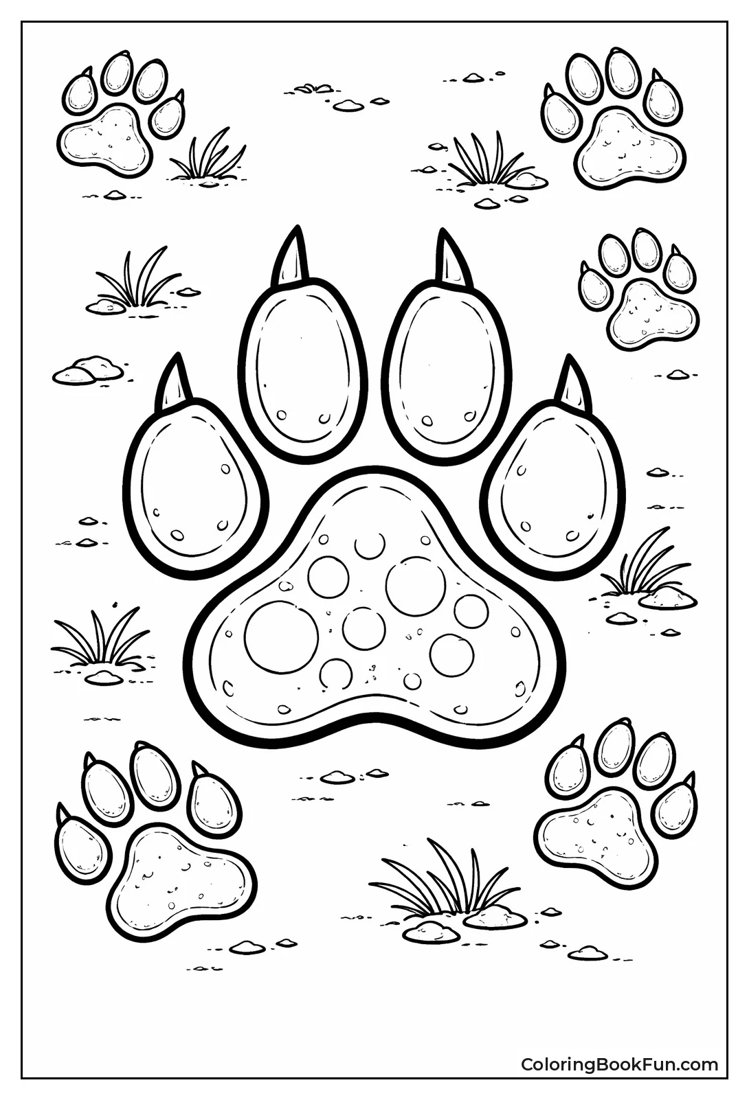 Cheetah Paw Print Tracks