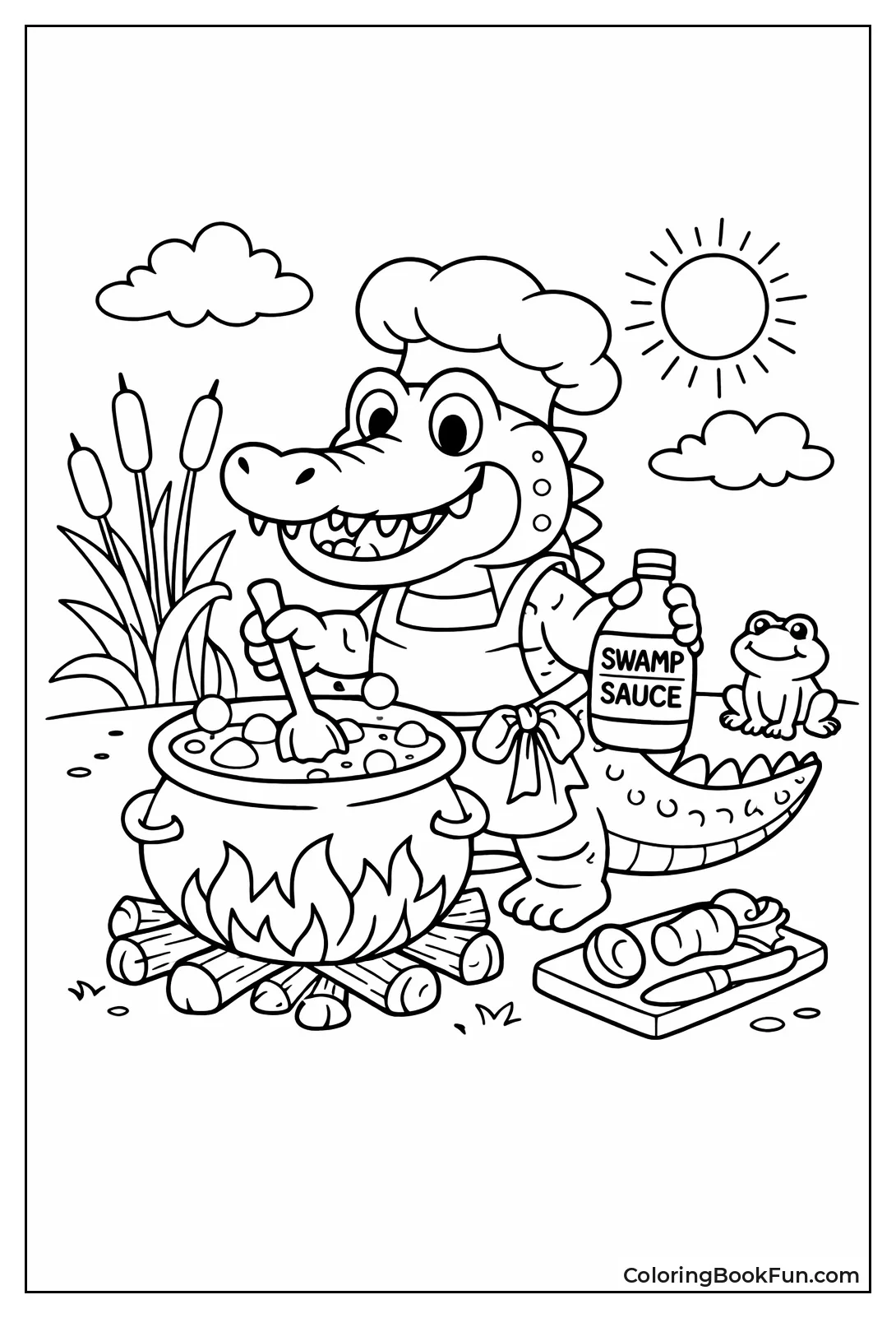 Chef Crocodile Cooking Stew