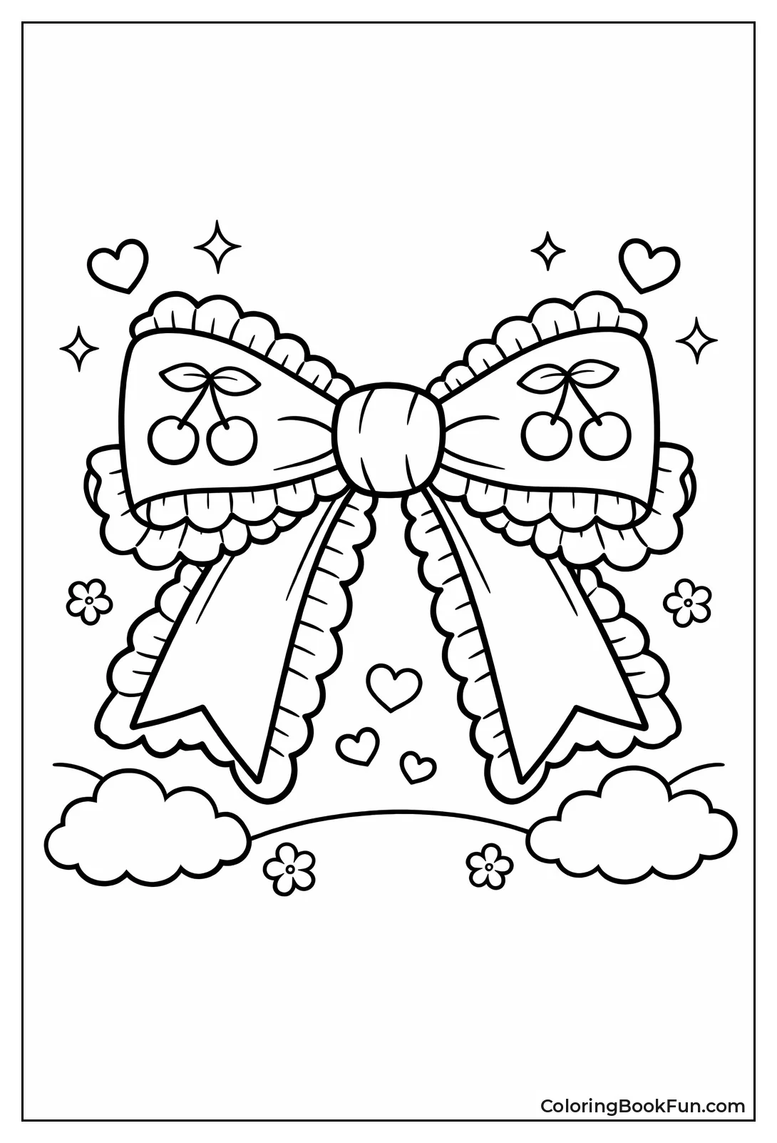 Cherry Coquette Ribbon Bow