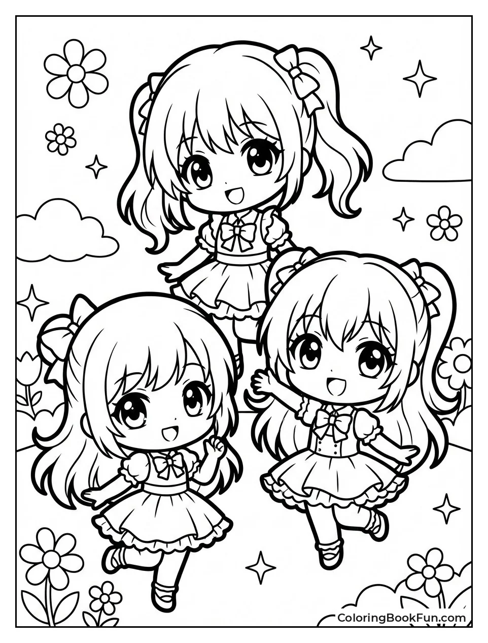 Cute Chibi Girls Posing
