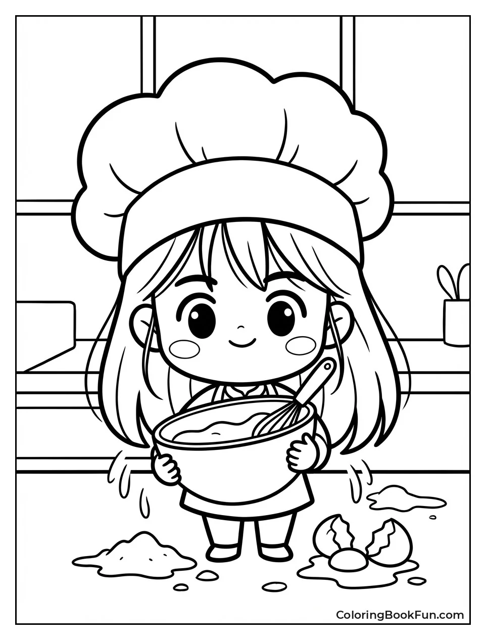 Chef Mixing Bowl Mess