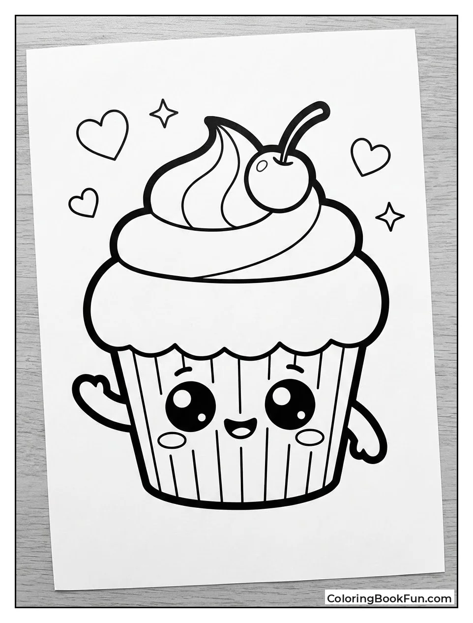 Cupcake with Happy Face