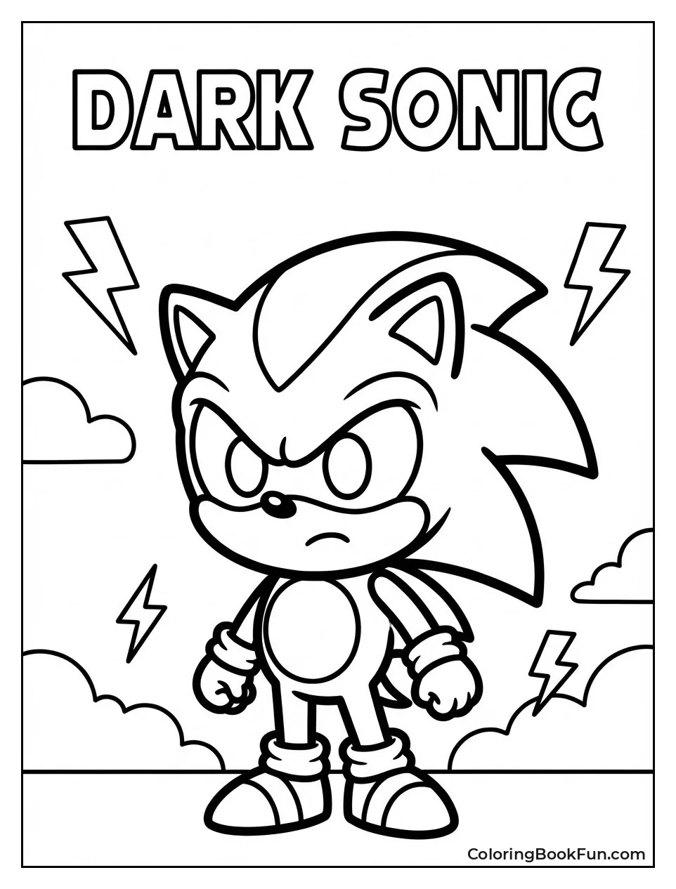 Chibi Dark Sonic Frowns Mad