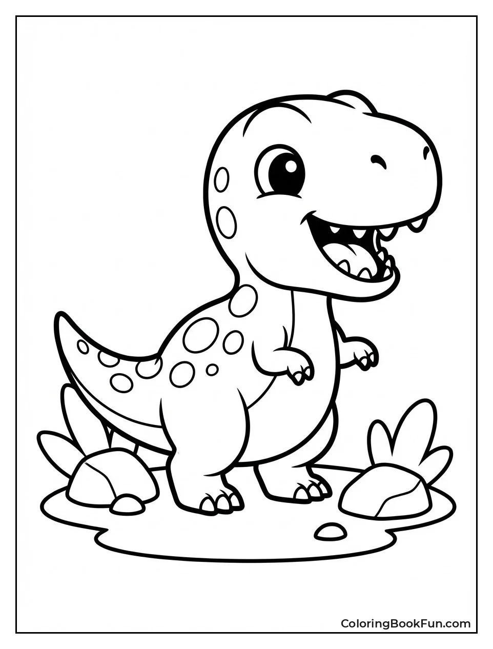 Baby Dino Roaring Cute