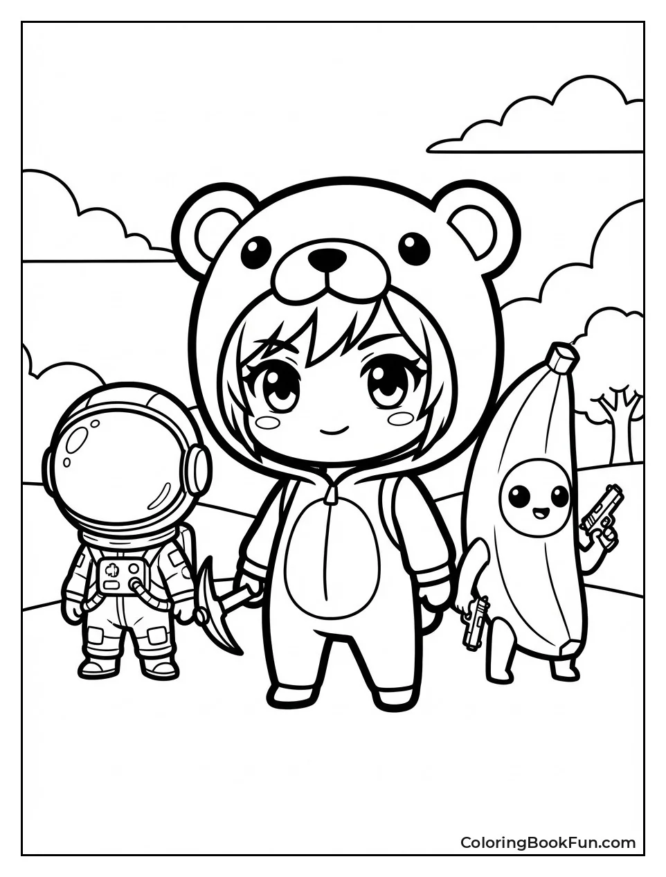 Chibi Fortnite Heroes Dancing