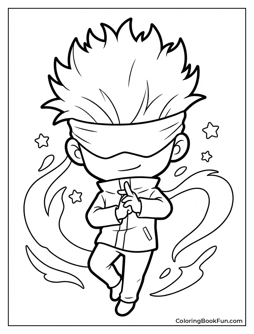 Chibi Gojo Posing Cool