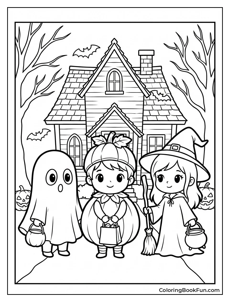 Kids Trick-or-Treating Halloween