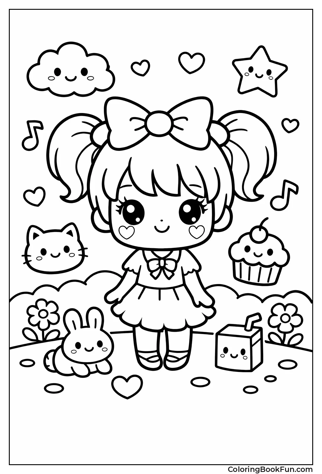 Chibi Girl with Pigtails