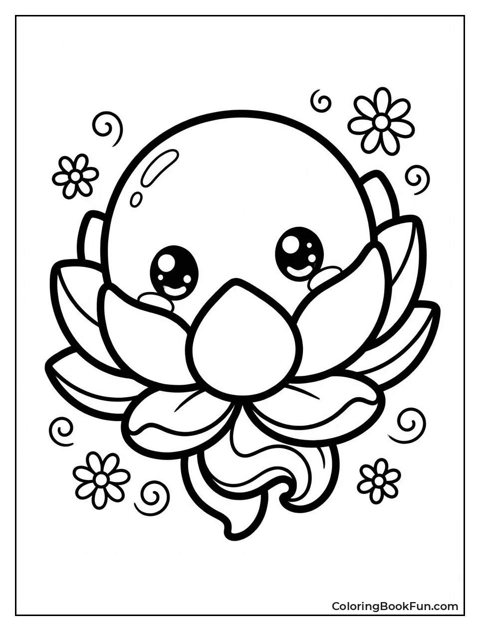 Chibi Lotus Flower Dancing