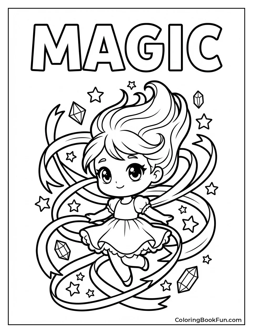 Girl Transforming with Magic