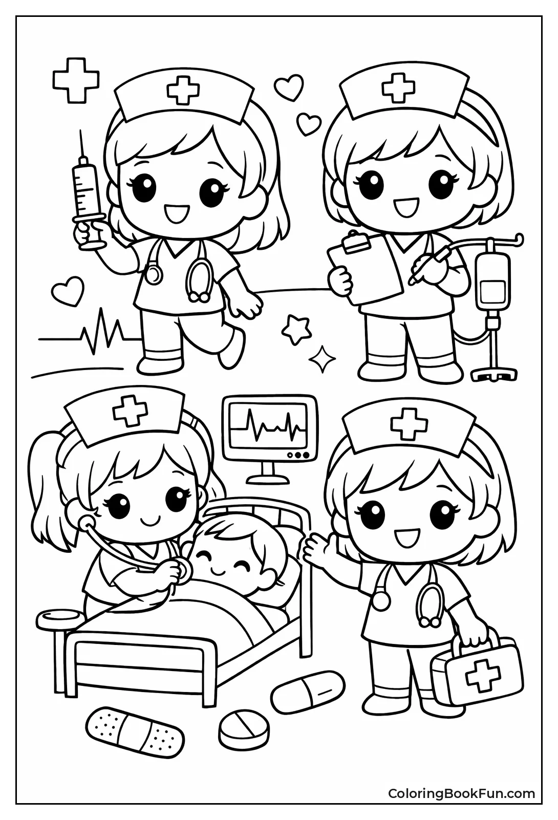 Cute Chibi Nurse Poses