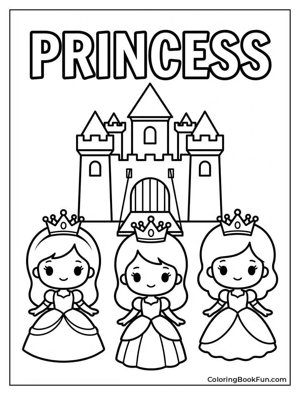 Chibi Princesses with Crowns