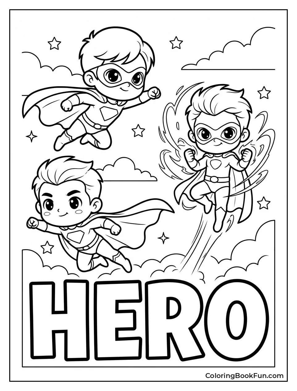 Heroes Flying with Capes
