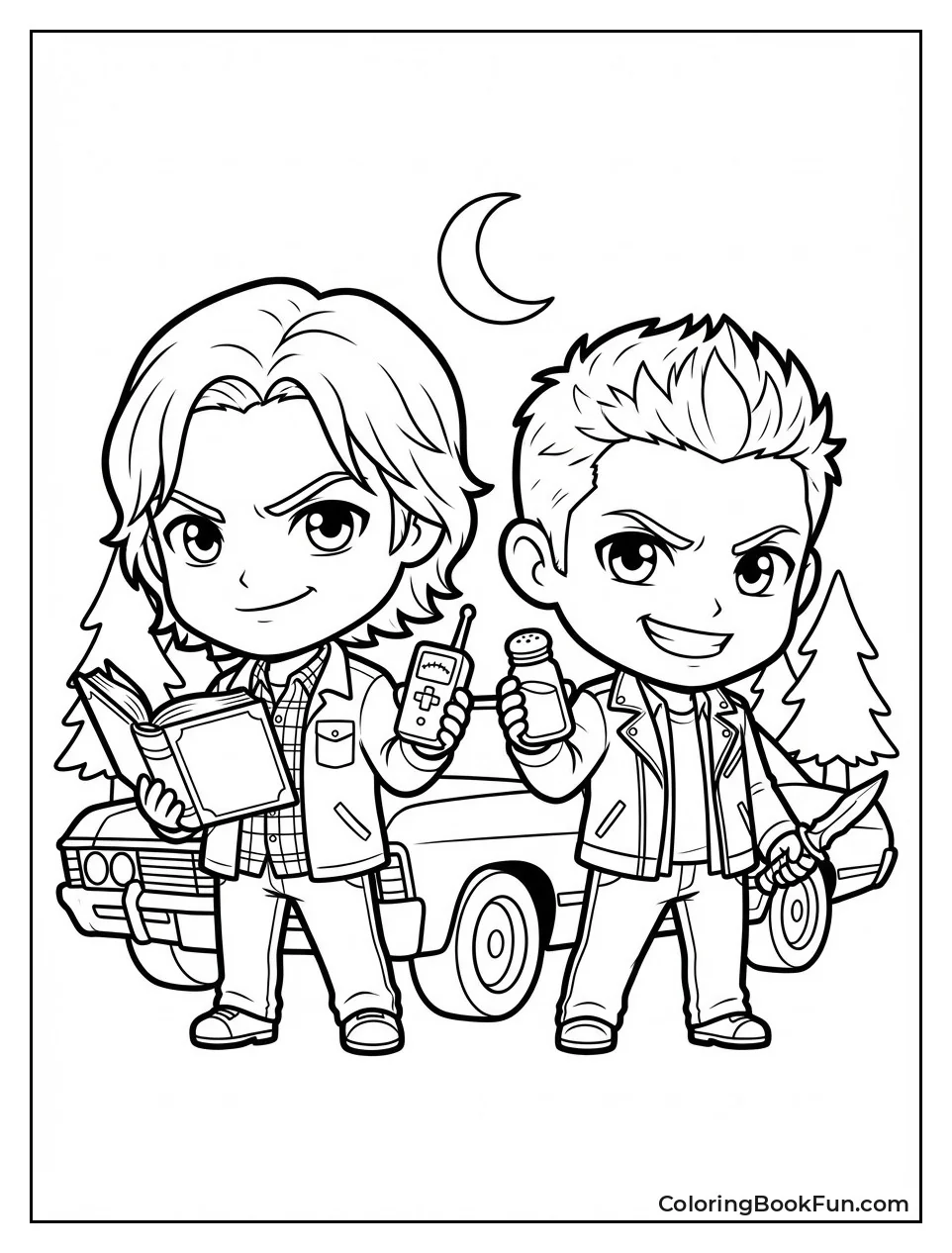 Chibi Hunters Holding Guns