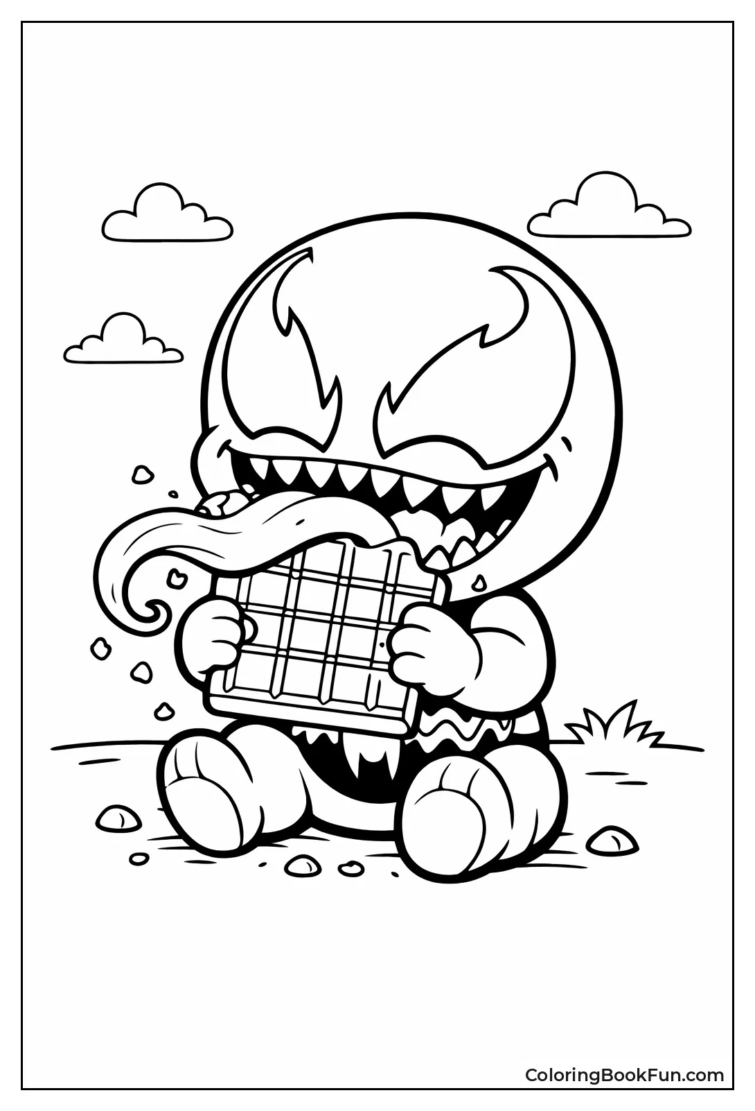 Chibi Venom Eats Chocolate