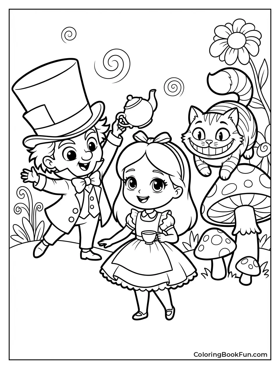 Chibi Alice Drinking Tea