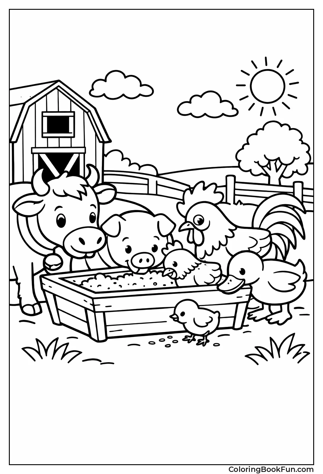 Chickens Eat with Friends