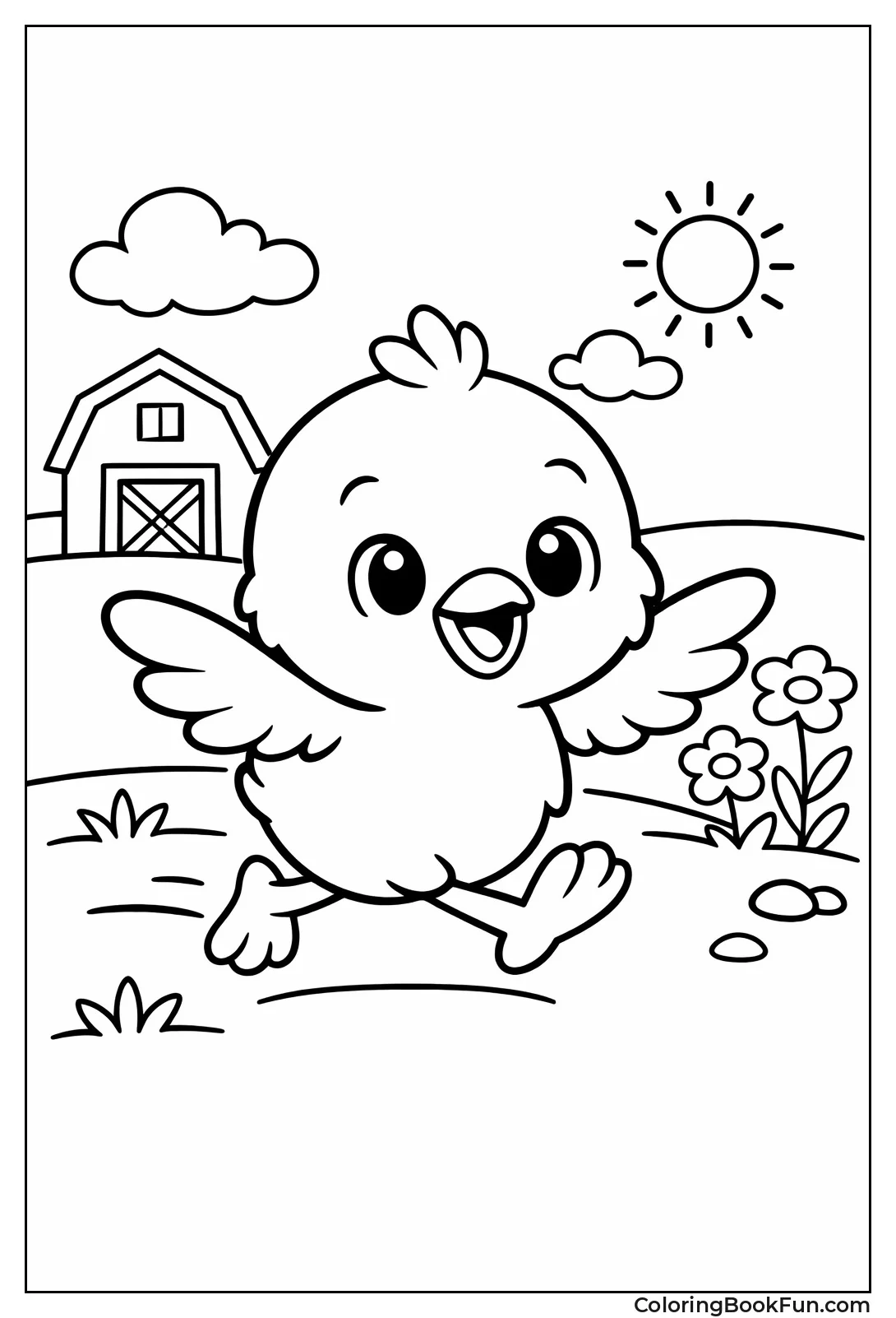 Fluffy Chick Runs Fast