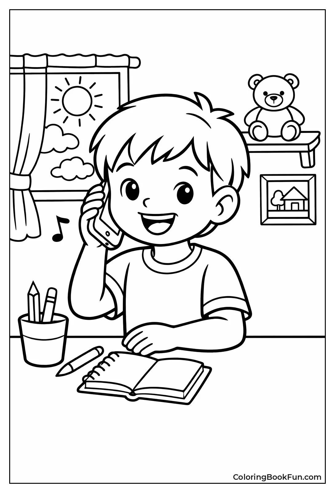 Child Talking on Phone