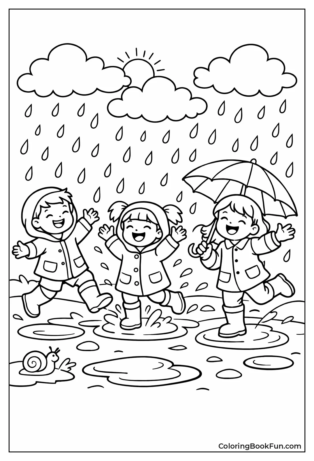 Kids Dance in Rain