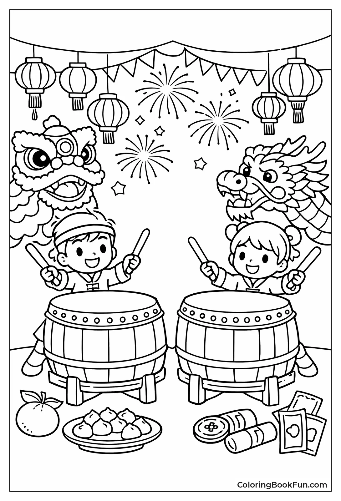 Drummers Beat Big Festival Drums