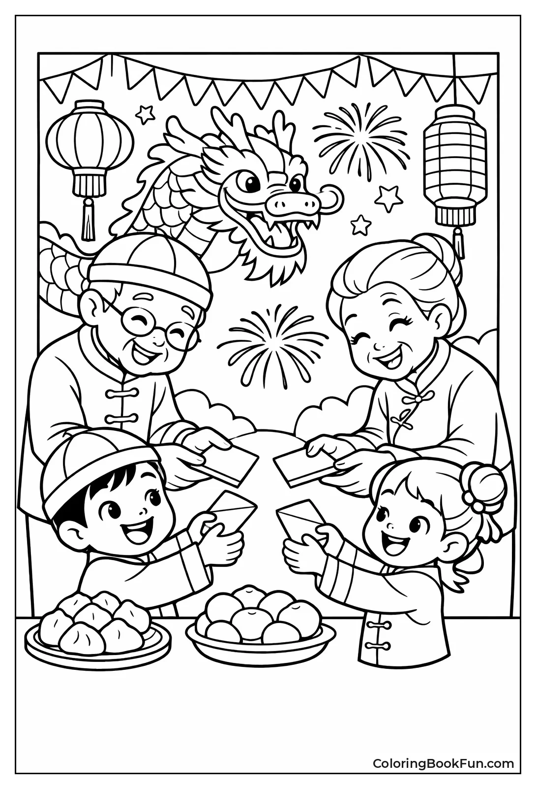 Grandparents Hand Red Packets Kids