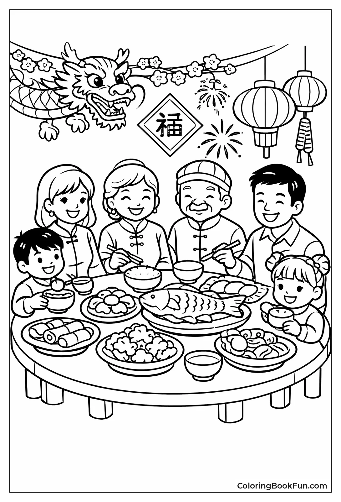 Family Shares Reunion Dinner Table