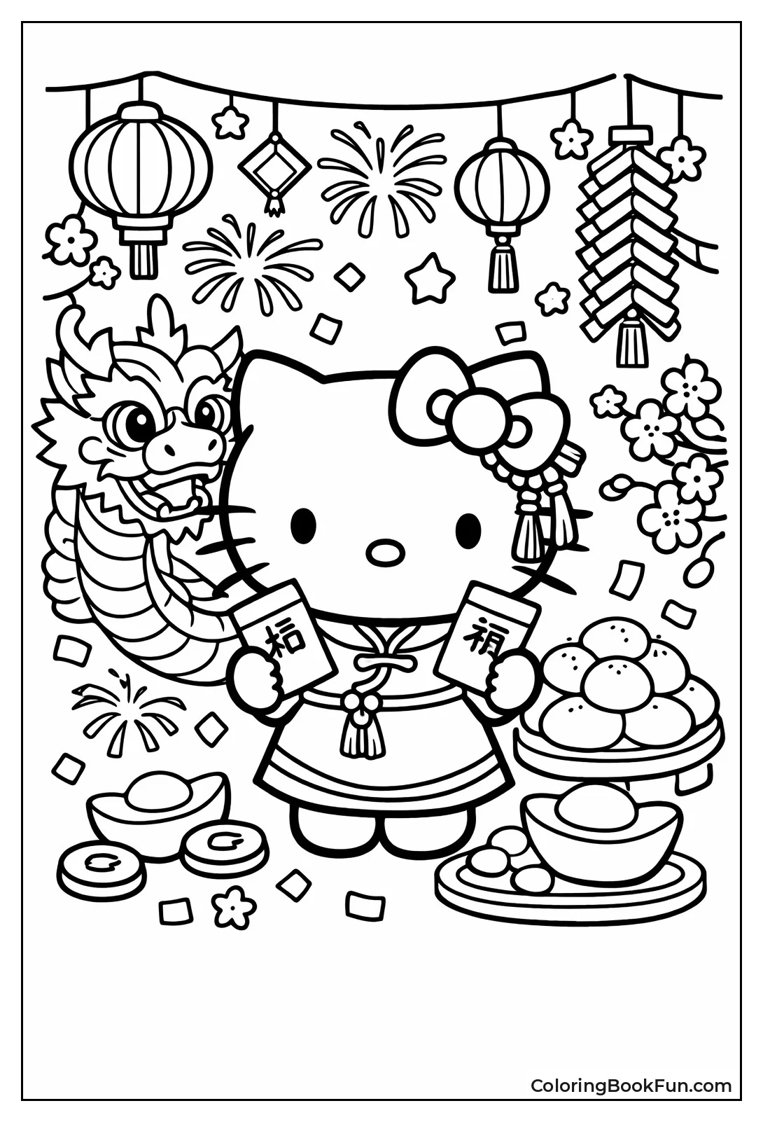 Hello Kitty in Festive Outfit