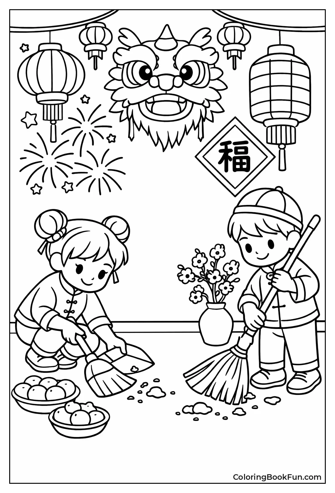 Kids Sweep for Good Luck